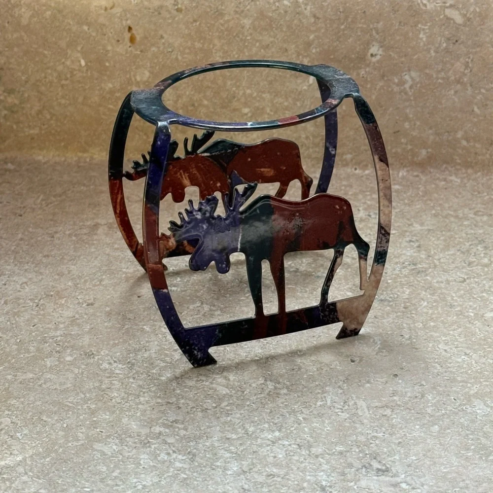 Moose Silhouette Candle Holder